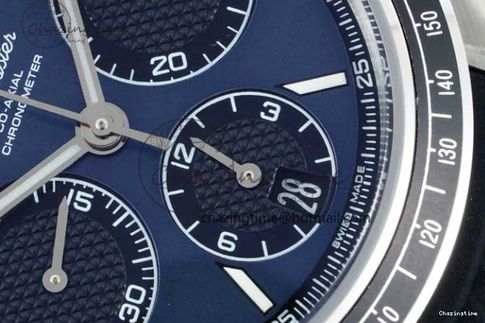 1227 SportInspired Speedmaster Racing Master SS HKF Best Edition Blue Black Dial on Black Rubber Strap A 7817